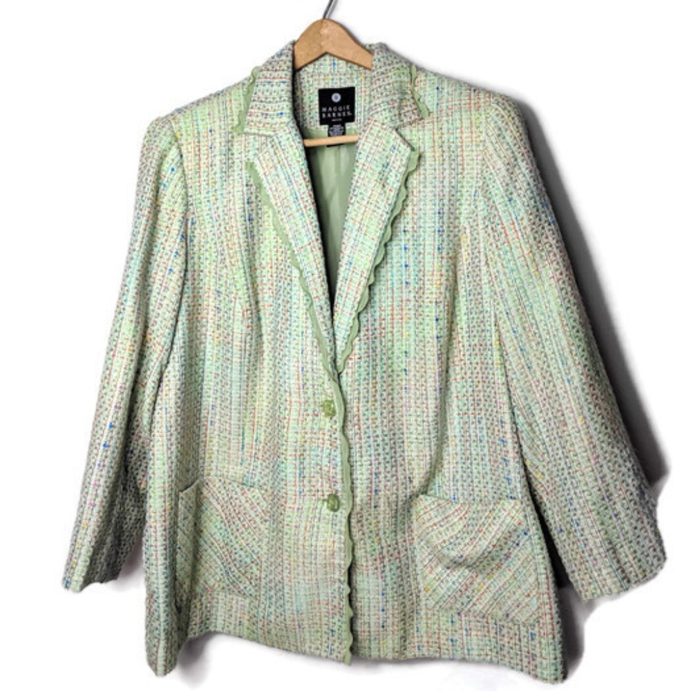 Maggie Barnes Green Tweed Jacket 18 WP